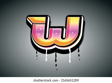 feminine W Letter Logo vector