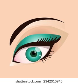 Feminine woman eye beauty salon logo