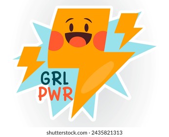 femininity design with modern illustration concept style for badge women day sticker illustration