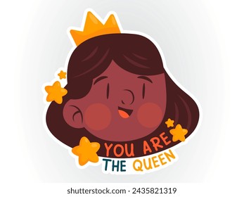 femininity design with modern illustration concept style for badge women day sticker illustration