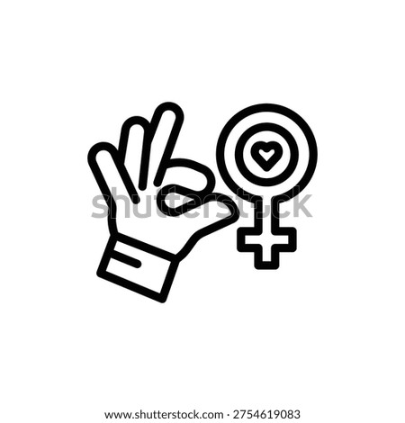 femininity icon design on white background