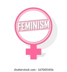 Feminism banner design template, vector illustration