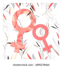 Feminism concept design. 8 march, International Women's Day. Vector templates for card, poster, flyer and other users.