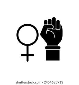 feminism concept line icon. Simple element illustration. feminism concept outline symbol design.