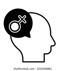 Feminism Half Glyph Vector Icon which can easily modified

