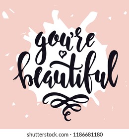 Feminism hand drawn typography poster or cards. Conceptual handwritten phrase.T shirt hand lettered calligraphic design. Inspirational vector