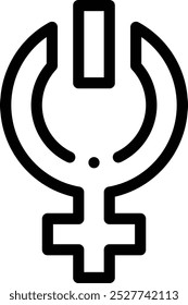 feminism icon. Thin Linear Style Design Isolated On White Background
