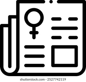 feminism icon. Thin Linear Style Design Isolated On White Background