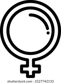 feminism icon. Thin Linear Style Design Isolated On White Background
