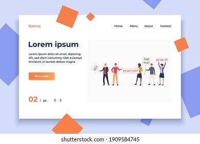 Feminism slide rights template. Disconnection, page not find, error. Internet connection concept. Vector illustration can be used for presentation slide, web design, web site