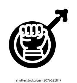 feminism social movement glyph icon vector. feminism social movement sign. isolated contour symbol black illustration