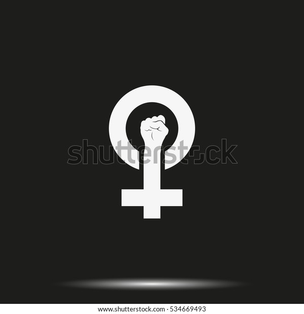 Feminism Symbol Vector Icon Stock Vector Royalty Free 534669493