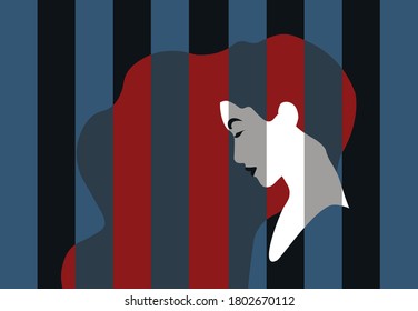 Feminism - Violence Against Women - Women Rights - Domestic Violence - woman behind bars