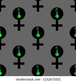 Feminist halloween seamless pattern background. Nice and beautiful vector graphic illustration
