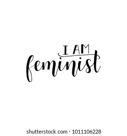i am feminist. lettering