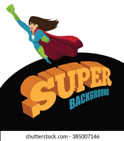 Feminist superhero burst background EPS 10 vector
