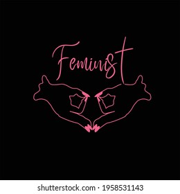 feminist typography t shirt design