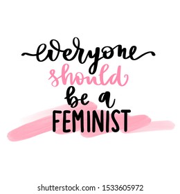 Feminist Vector Quote Everyone Should Be Stock Vector (Royalty Free ...