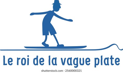 Femme faisant du surf sur une petite vague plate