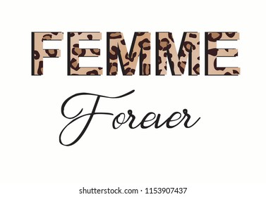 femme forever red rose slogan typography t shirt design fashion trend