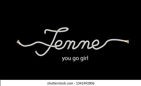 vector de diseño de cuerda femme