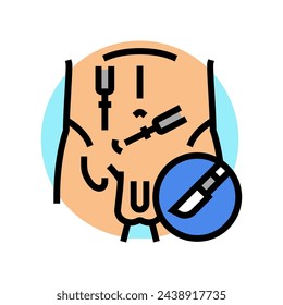 femoral hernia repair surgery color icon vector. femoral hernia repair surgery sign. isolated symbol illustration