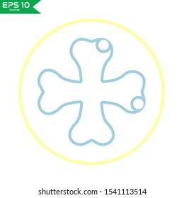 Femur bone outline logo is a simple logo or icon that compatible for any company or various need.