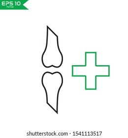 Femur bone outline logo is a simple logo or icon that compatible for any company or various need.