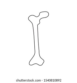 Femur Bone outline style logo or icon, Compatible for any company or various need.