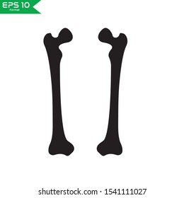 Femur Bone Solid logo is a simple logo, compatible for any company or various need.