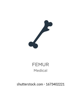 Femur icon vector. Trendy flat femur icon from medical collection isolated on white background. Vector illustration can be used for web and mobile graphic design, logo, eps10