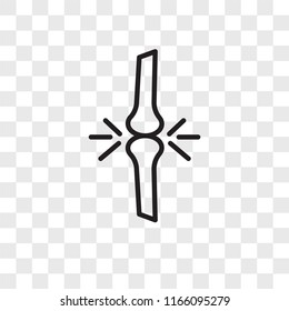 Femur vector icon isolated on transparent background, Femur logo concept