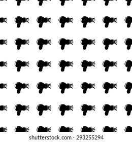 Fen vector icon seamless pattern, tiling ornament on white.