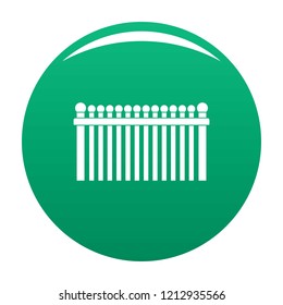 Fence with ball icon. Simple illustration of fence with ball vector icon for any design green