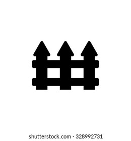 Fence  - black vector icon