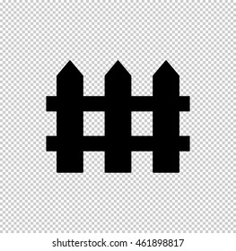 Fence  - black vector icon