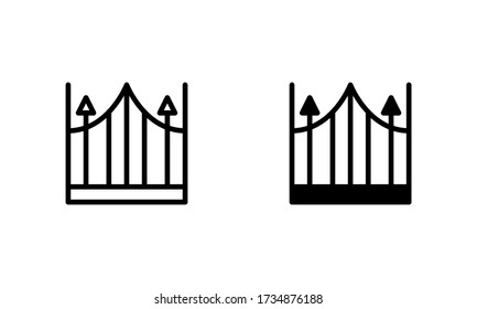 Zaun-Schmiedeeisen-Kunstauto-Symbol, Logo, Vector