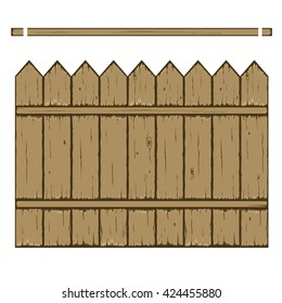 Fence boards in a row