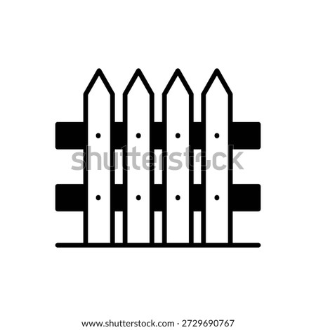 Fence Boundary Barrier Fill Icon: Park Enclosure