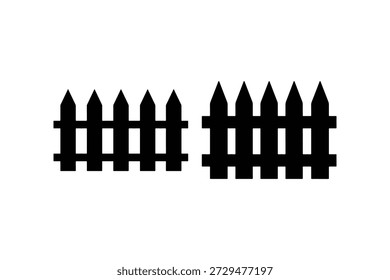 Fence boundary icons bundle set