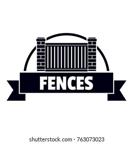 Fence brick logo. Simple illustration of fence brick vector logo for web