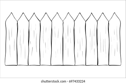 fence cartoon outline vector symbol icon design. Beautiful illustration isolated on white background