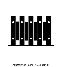 Fence with colour outline icon vector illustration logo template for many purpose