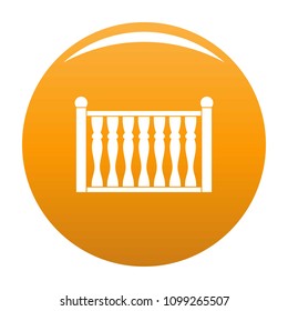 Fence with column icon. Simple illustration of fence with column vector icon for any design orange