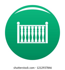 Fence with column icon. Simple illustration of fence with column vector icon for any design green