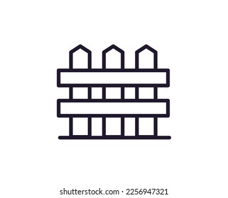 Concepto de cerca. Ilustración moderna de gran calidad para banners, volantes y sitios web. Actrazo editable en estilo plano de moda. Icono de línea de la valla 