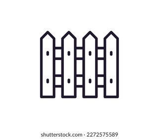 Fence concept. Modern outline high quality illustration for banners, flyers and web sites. Editable stroke in trendy flat style. Line icon of fence 