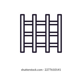 Concepto de cerca. Ilustración moderna de gran calidad para banners, volantes y sitios web. Actrazo editable en estilo plano de moda. Icono de línea de la valla 