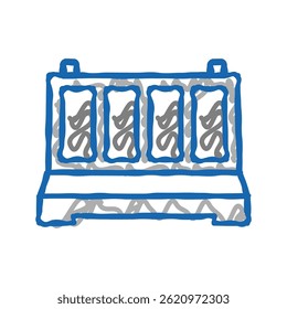 cerca de concreto ícone doodle esboço vetor. cerca sinal de concreto. ilustração símbolo isolado