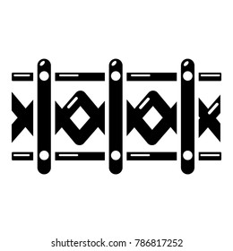 Fence decorative icon. Simple illustration of fence decorative vector icon for web